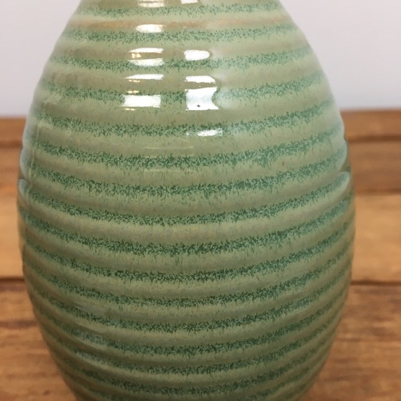 MCM Green Ombre Coiled Gourd Pottery Vase - Picture 3 of 9